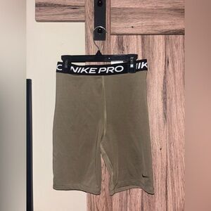 Nike Pro Olive/Black Compression Bike Shorts